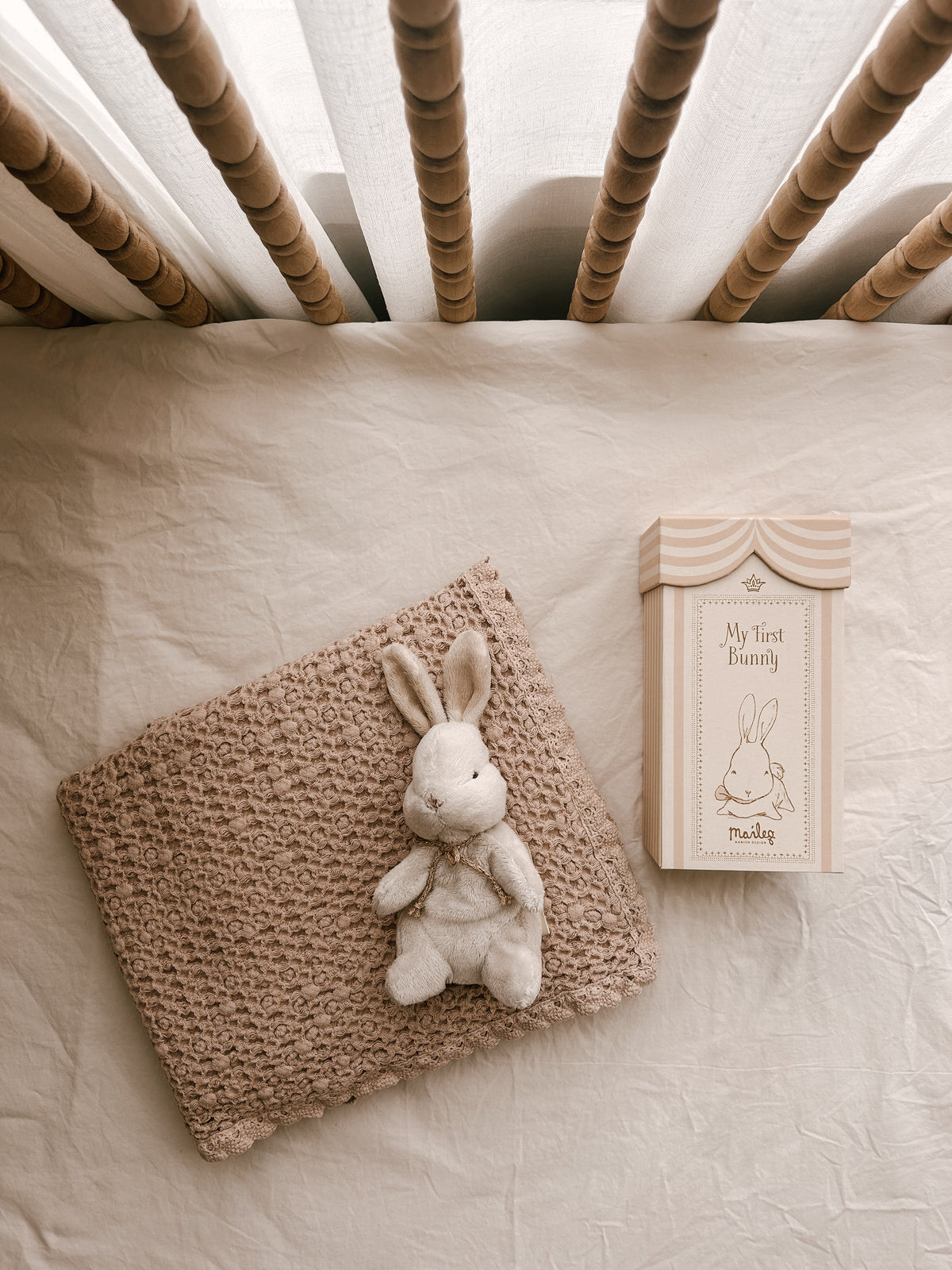 Maileg My First Bunny White (Pink)