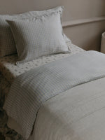 Garbo & Friends Gingham Sky Blue Muslin Single Duvet Cover