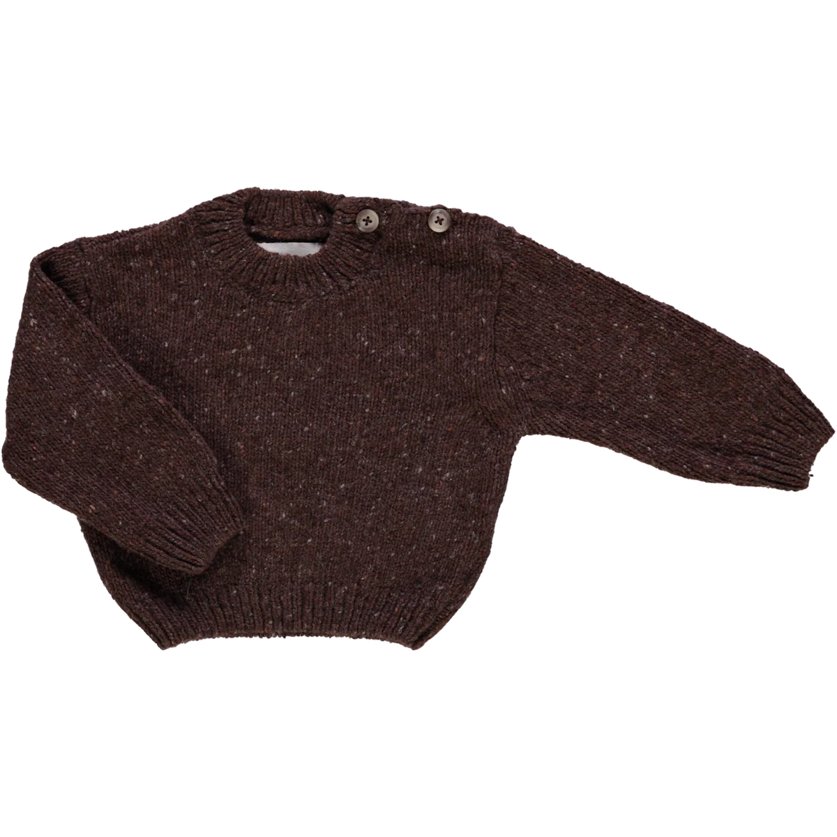 Poudre Organic Tea Wool Sweater in Speckled Chocolate