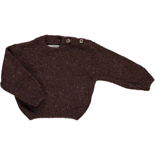 Poudre Organic Tea Wool Sweater in Speckled Chocolate
