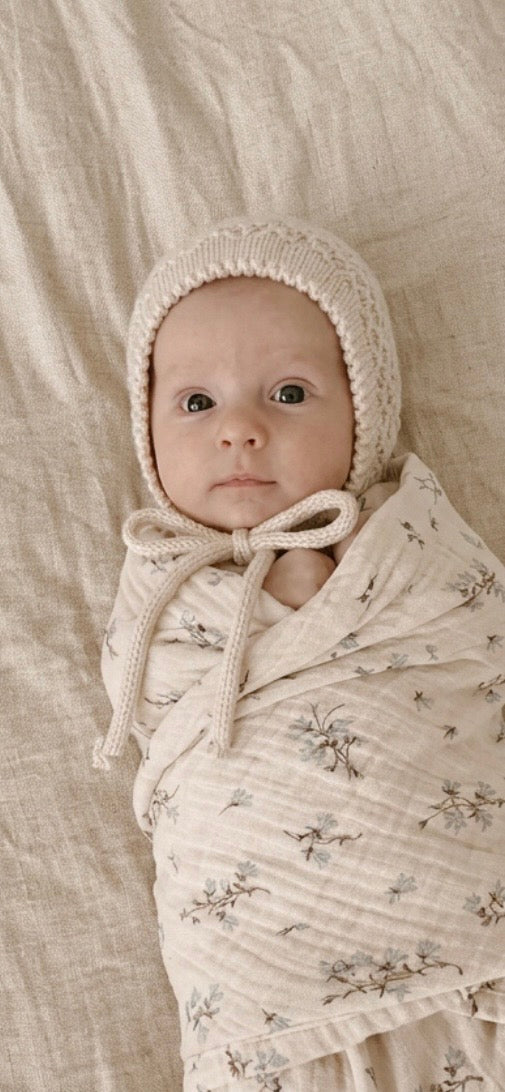 Garbo & Friends Bluebell Muslin Swaddle Blanket