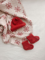 Blue Daisy Wares Baby Beanie and Booties Set