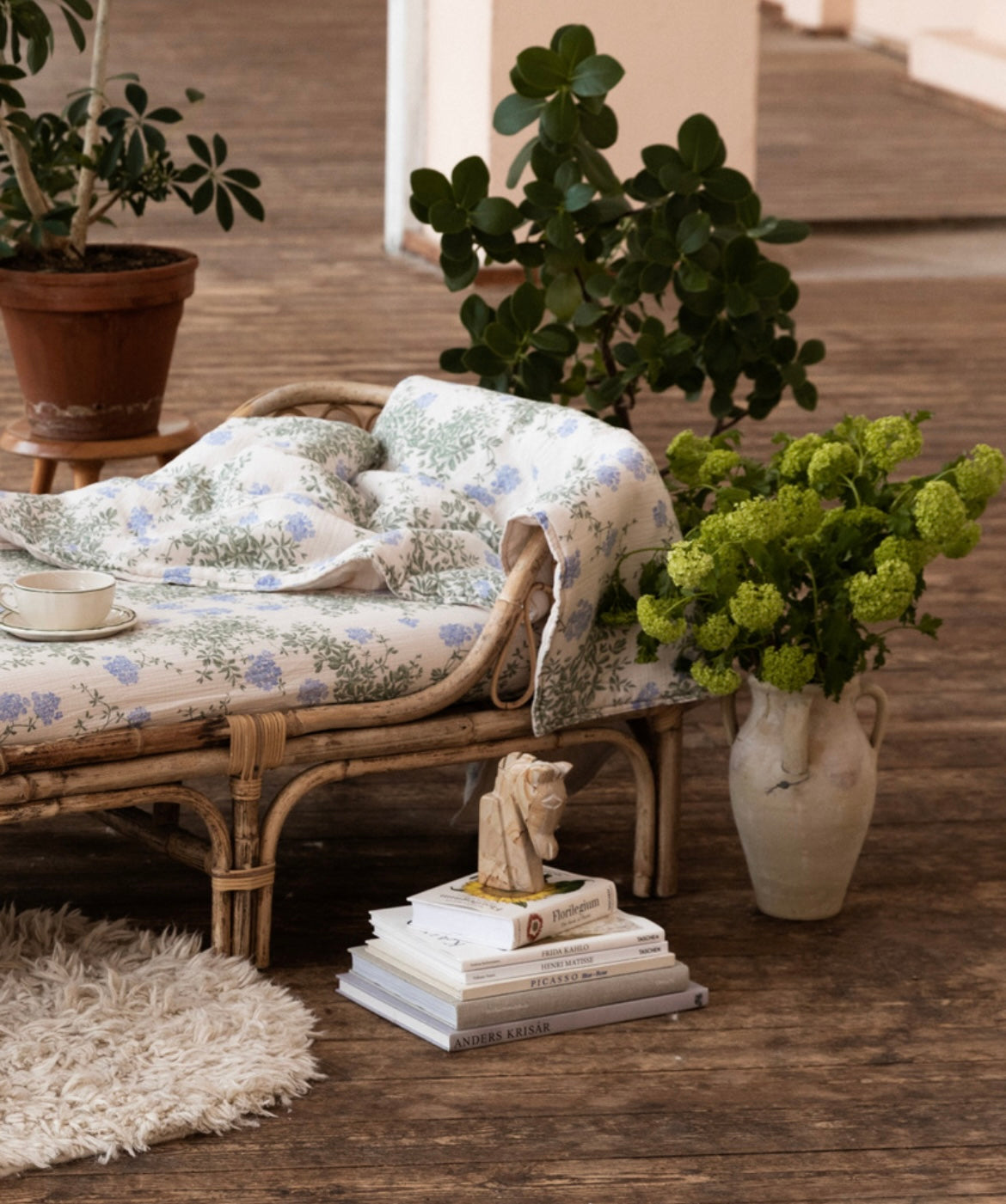 Garbo & Friends Plumbago Muslin Filled Blanket