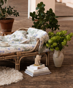 Garbo & Friends Plumbago Muslin Filled Blanket