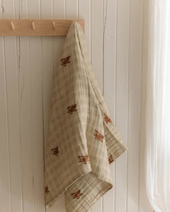 Solange Pilote Vintage Airplane 6 Layer Gauze Blanket