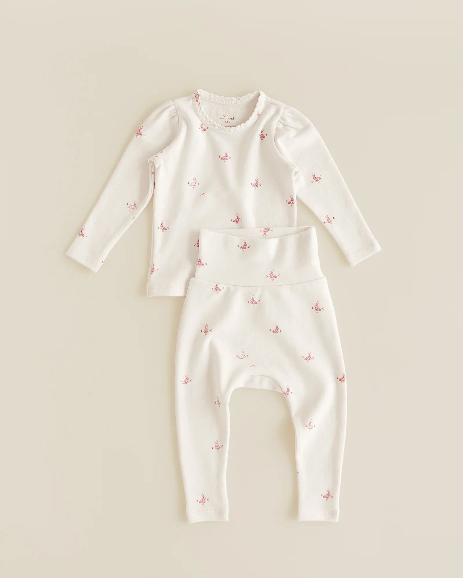 ferne baby Scalloped Set - Folk Bunny