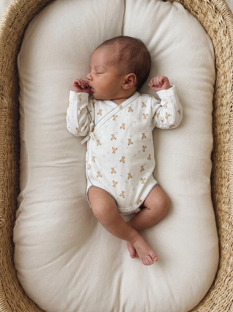 Bebe Organic Ted Wrap Onesie