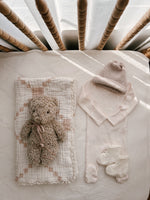 Blue Daisy Wares Baby Beanie and Booties Set
