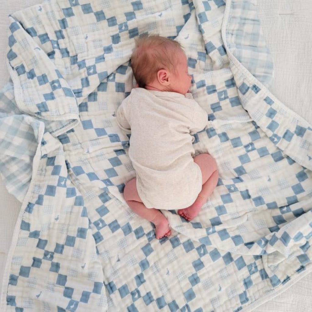 Ellie + Layne Grandma's Goose Quilt Gauze Blanket