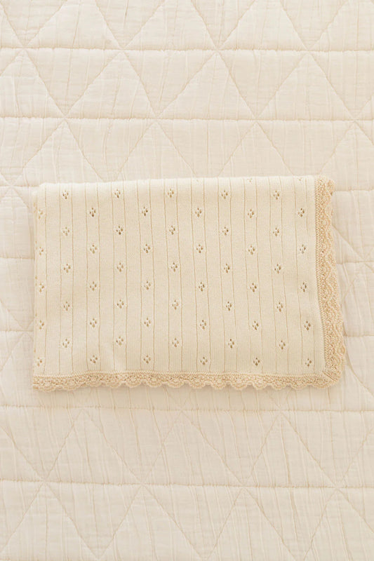 New Grain Knit Pointelle Blanket