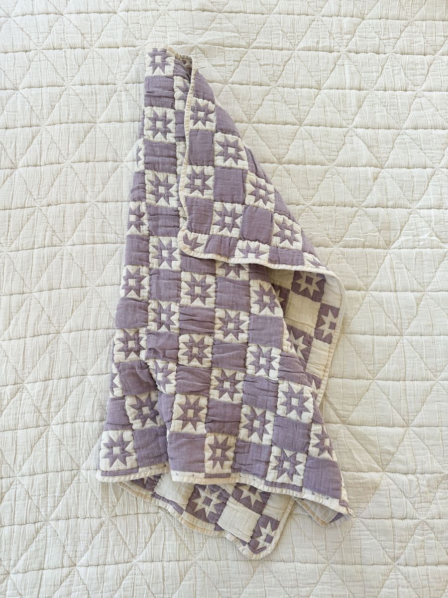 New Grain Homestead Baby Quilt - Lilac