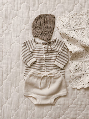 Organic Striped Cardigan