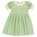 Bebe Organic Tilia Dress in Green Gingham