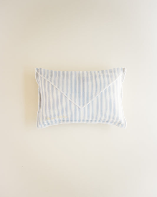 ferne baby Envelope Pillow - Blue Ticking