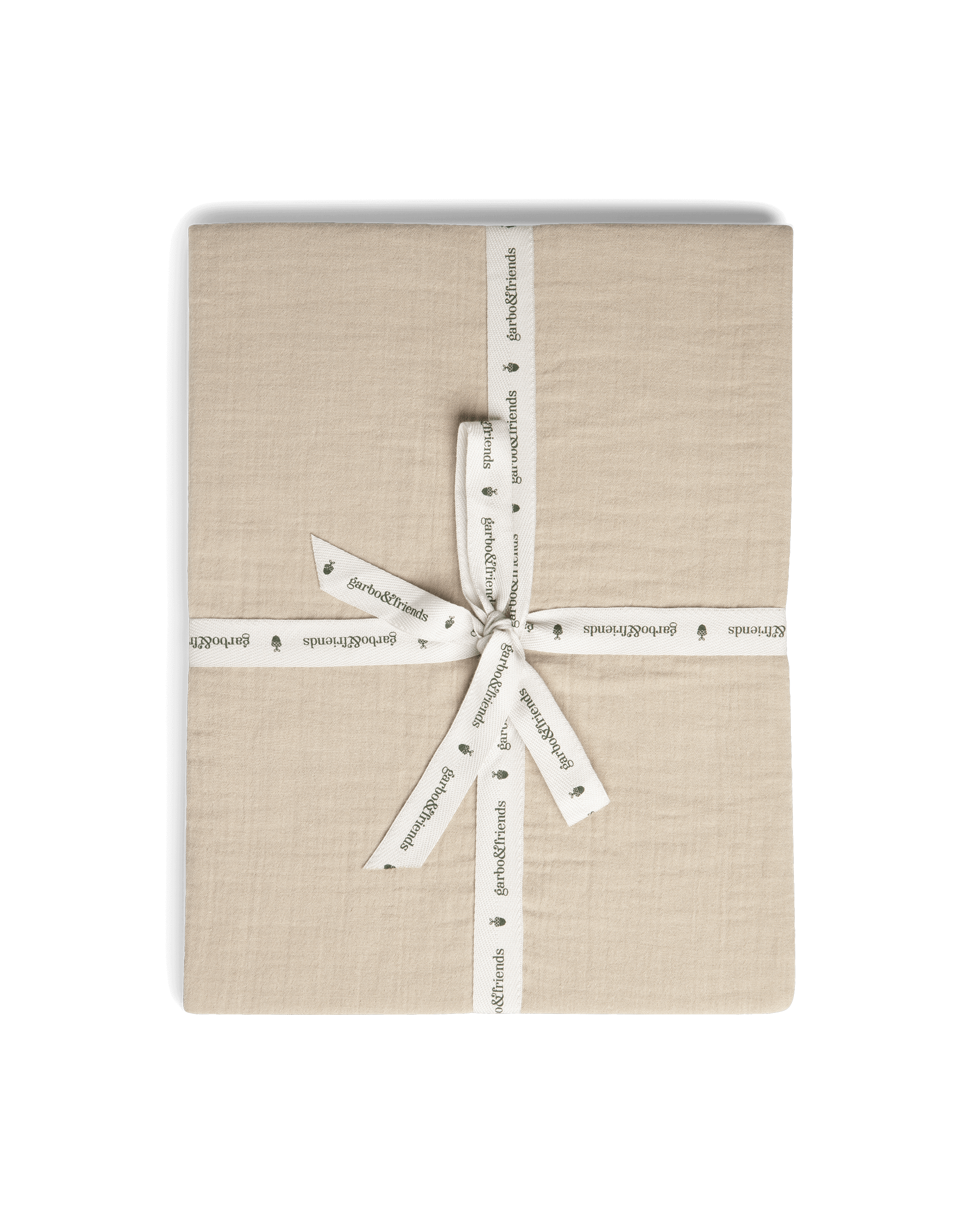 Garbo & Friends Olive Muslin Cot Fitted Sheet