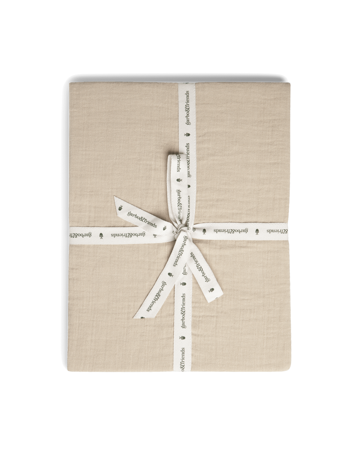 Garbo & Friends Olive Muslin Cot Fitted Sheet