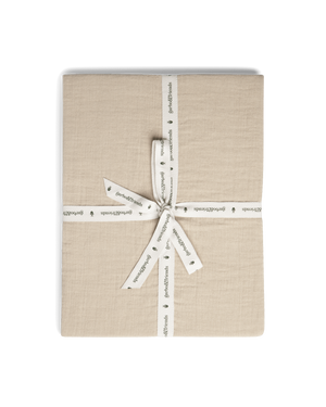 Garbo & Friends Olive Muslin Cot Fitted Sheet