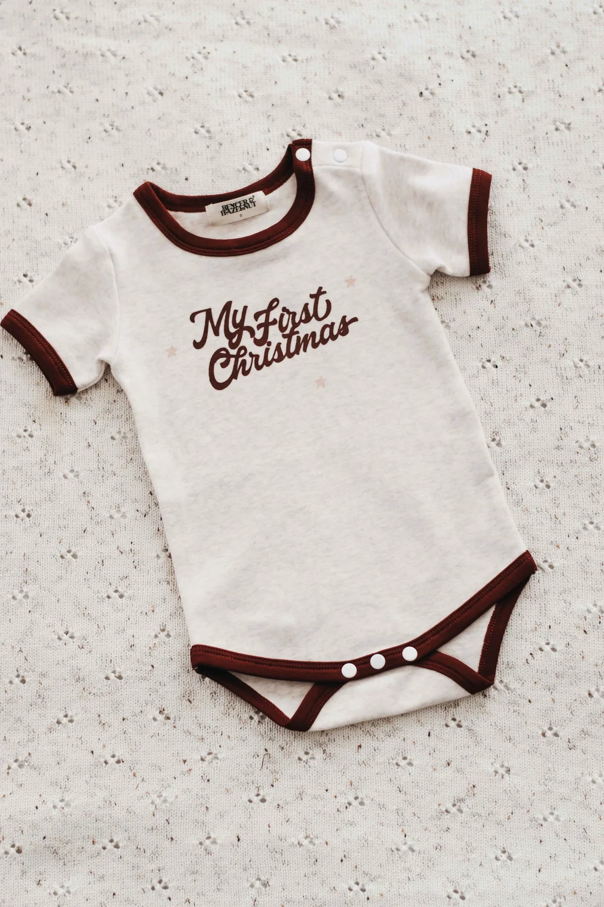 Bencer and Hazelnut My First Christmas Bodysuit