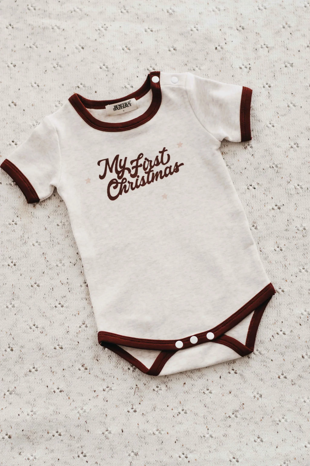 Bencer and Hazelnut My First Christmas Bodysuit