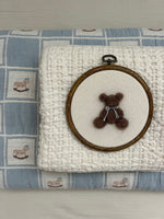 Bebe Organic Blue Rocking Horse / Milk Bedding Set