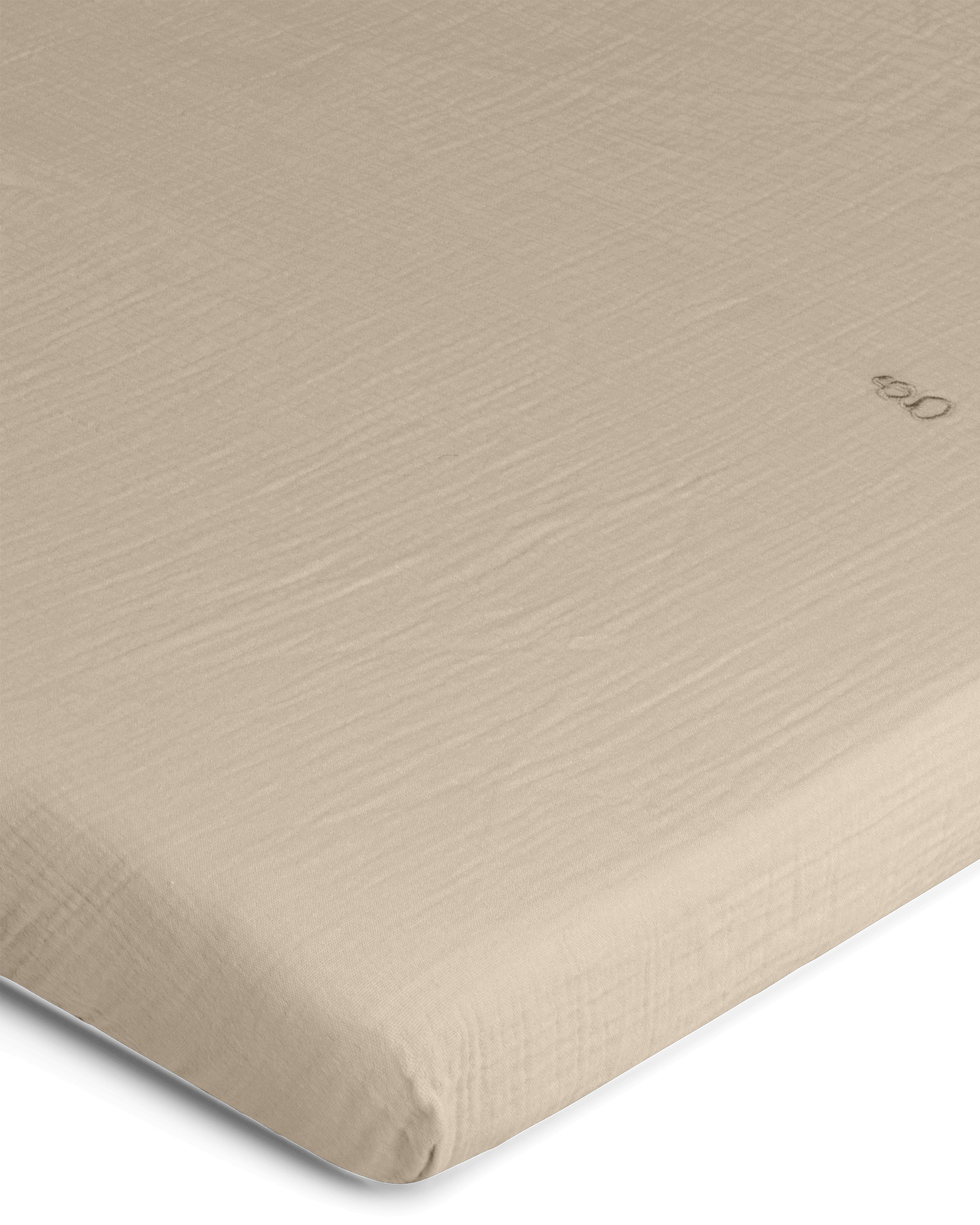 Garbo & Friends Olive Muslin Cot Fitted Sheet
