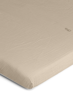 Garbo & Friends Olive Muslin Cot Fitted Sheet