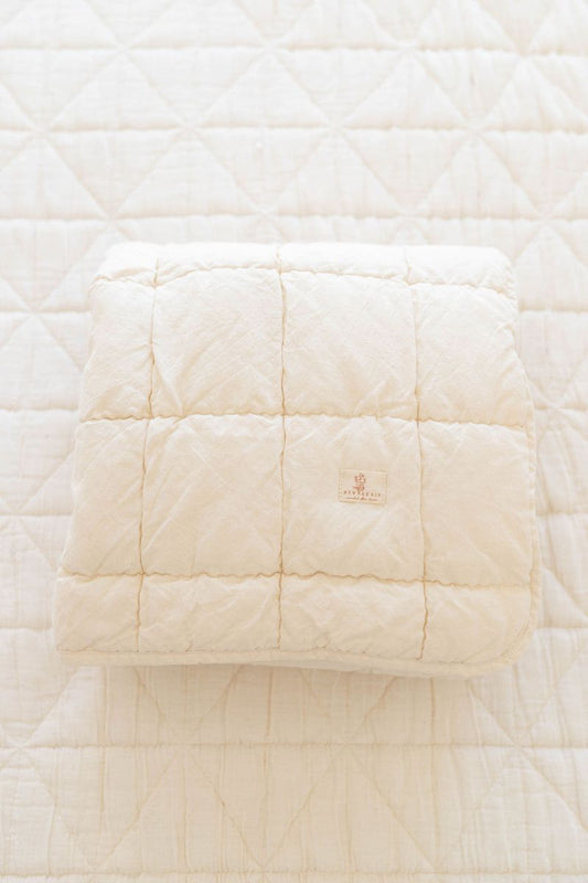 New Grain Cloud Baby Blanket - Milk