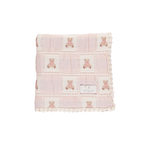 Bebe Organic Teddy Bear Mauve Baby Blanket