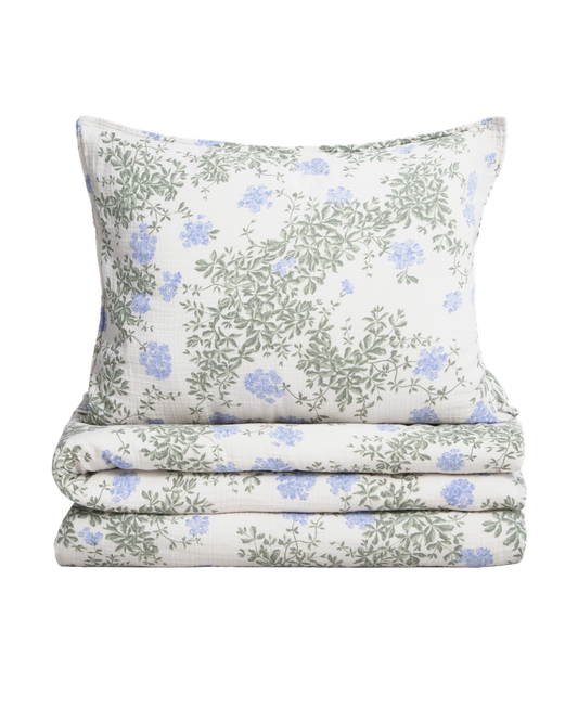 Garbo & Friends Plumpago Muslin Single bed set