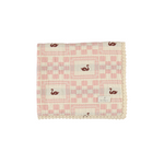 Bebe Organic Swan Rose Patchwork Baby Blanket