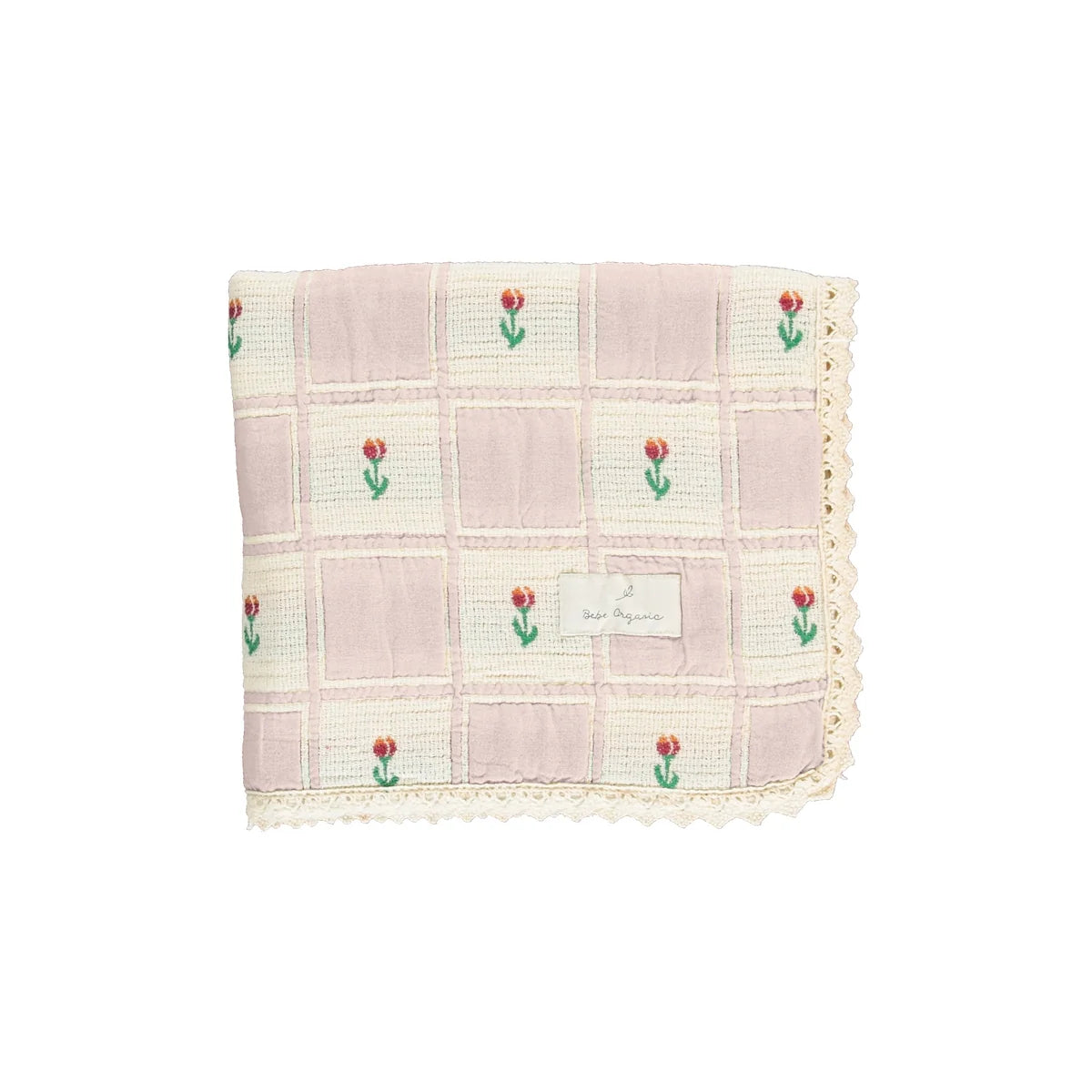 Bebe Organic Mauve Bella Baby Blanket