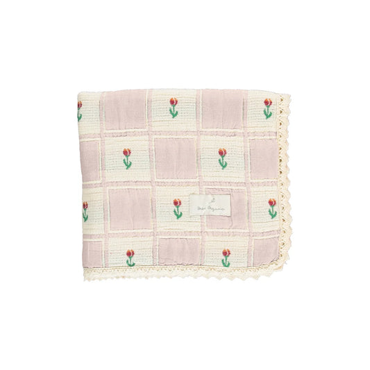 Bebe Organic Mauve Bella Baby Blanket