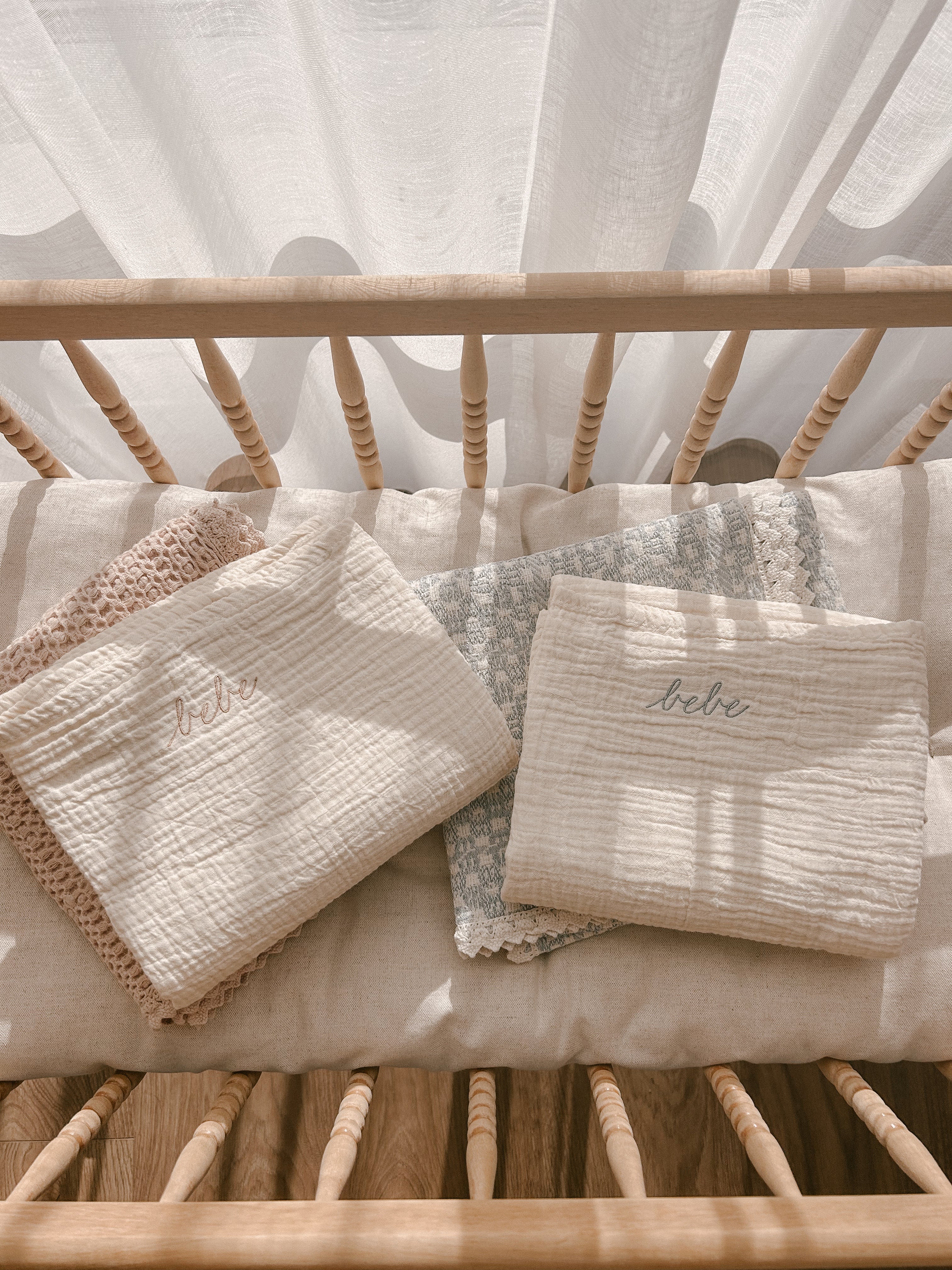 atelier an.nur Embroidered Baby Swaddle