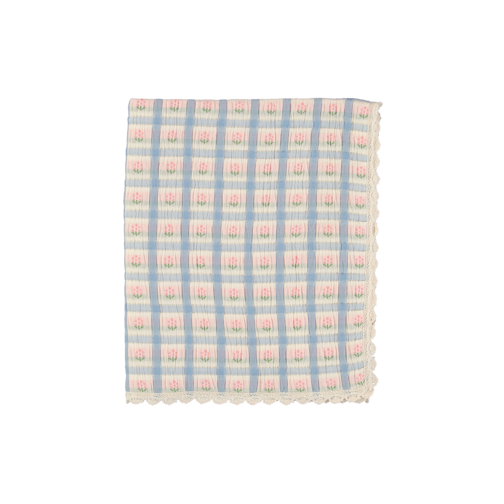 Bebe Organic Zora Padded Floral Baby Blanket