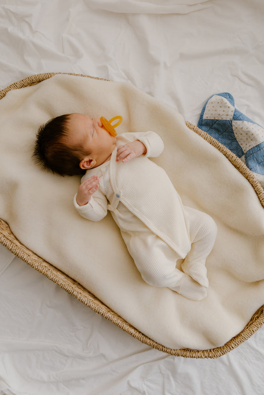 ferne baby Waffle Footed Hadagi - Ecru with Ice