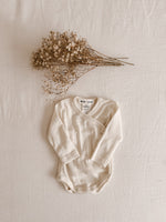 Mini Lila Organic Merino Wool & Silk Crossover Bodysuit