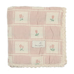 Bebe Organic Flower Mauve Patchwork Baby Blanket