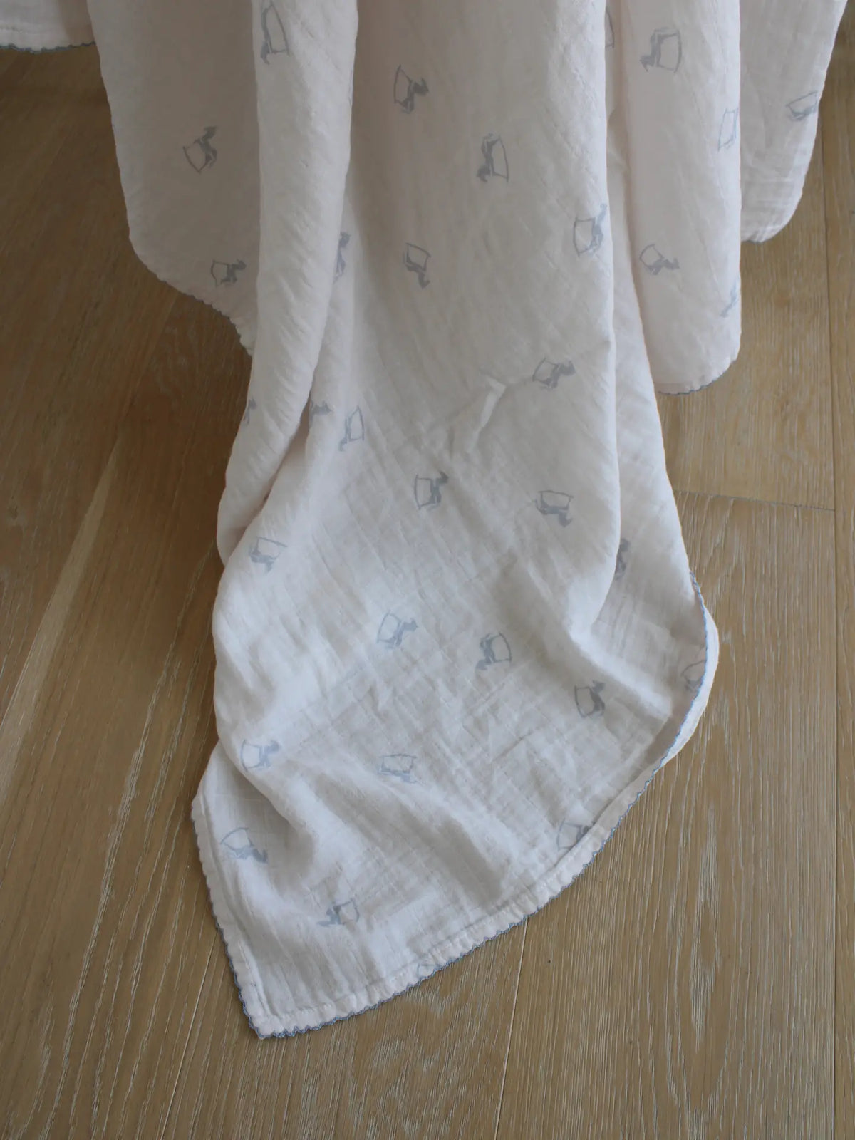 Little Threads Little Blue Rocker Muslin Blanket