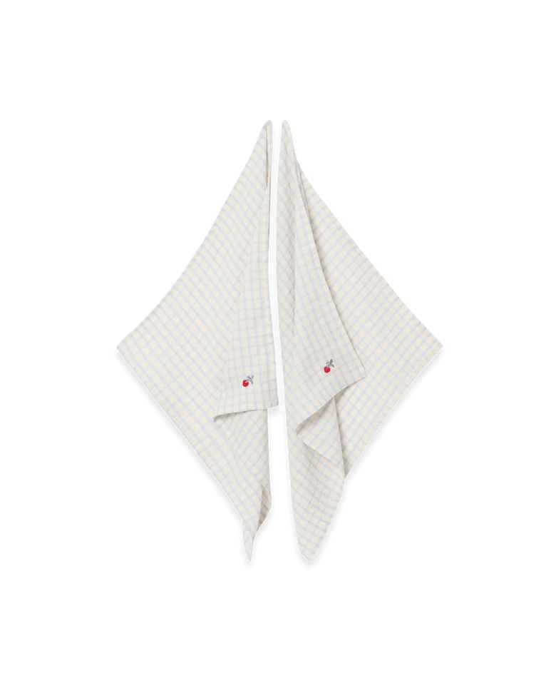 Garbo & Friends Gingham Small Muslin Blankets (pack of 2)