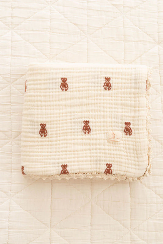 New Grain Layered Gauze Blanket - Teddy