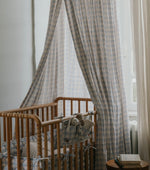 Garbo & Friends Plaid Sky Muslin Bed Canopy