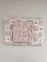 Bebe Organic Mauve Rocking Horse / Petal Bedding Set