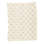 Bebe Organic Floral Waffle Pink Framed Baby Blanket