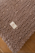 New Grain Cozy Waffle Baby Blanket in Cinnamon