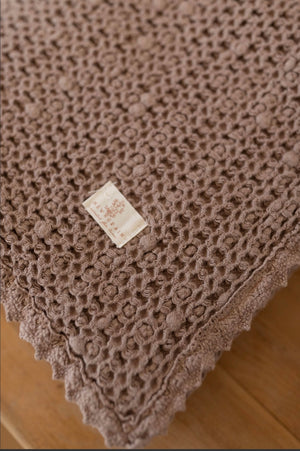 New Grain Cozy Waffle Baby Blanket in Cinnamon