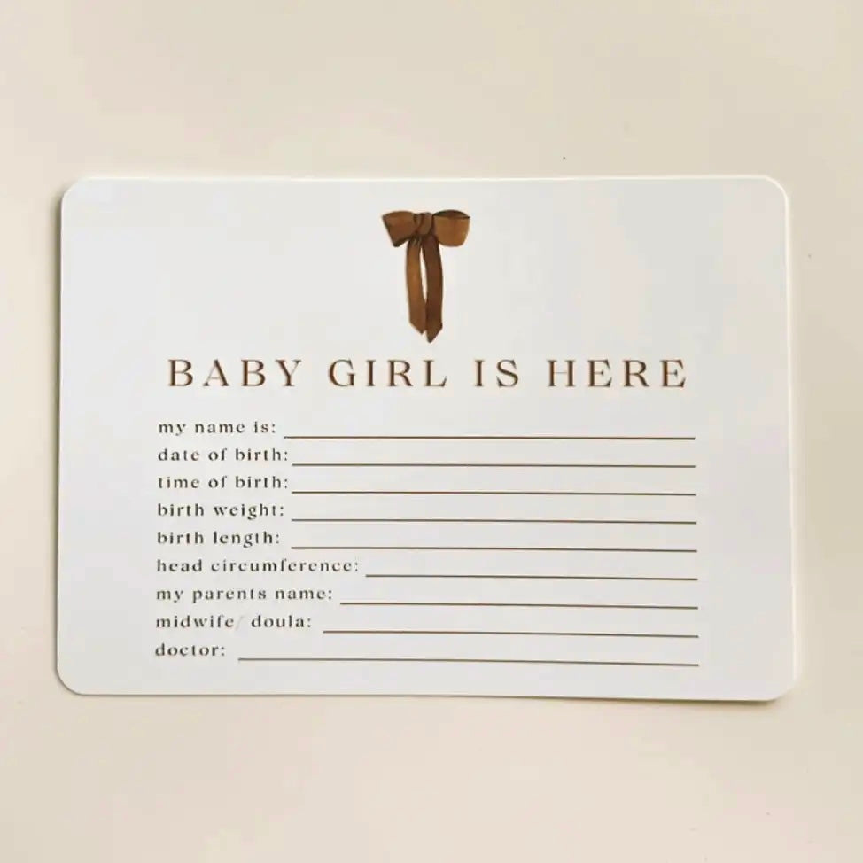 The Name Nest Hospital Birth Card