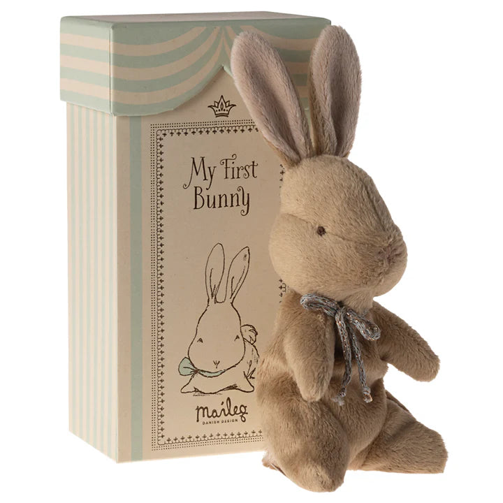 Maileg My First Bunny Brown (Blue)