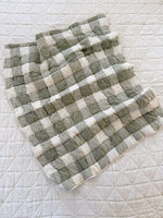 New Grain Heritage Plaid Baby Quilt - Basil