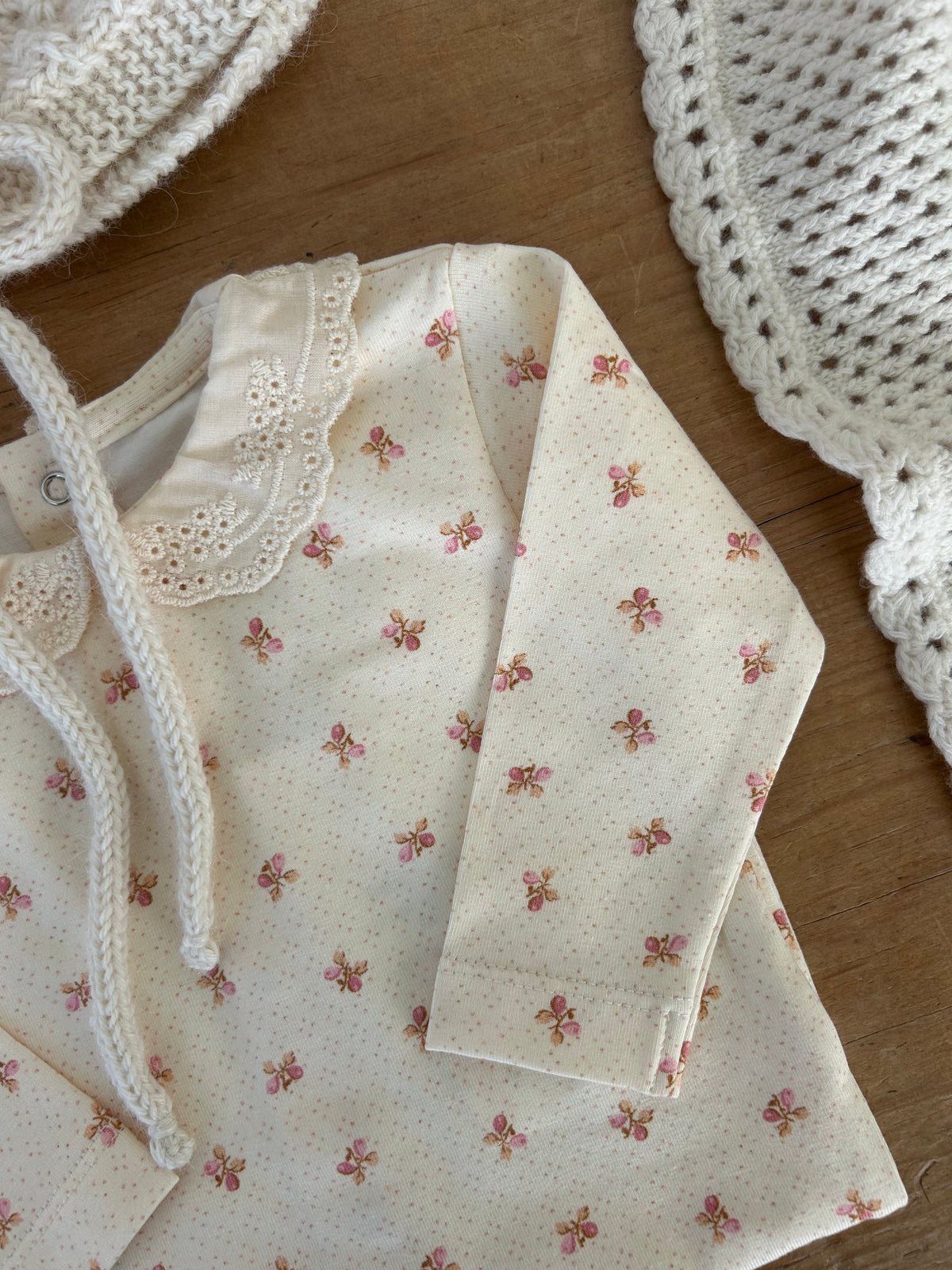 Bebe Organic Jodie Collar Overall Fairy Floral