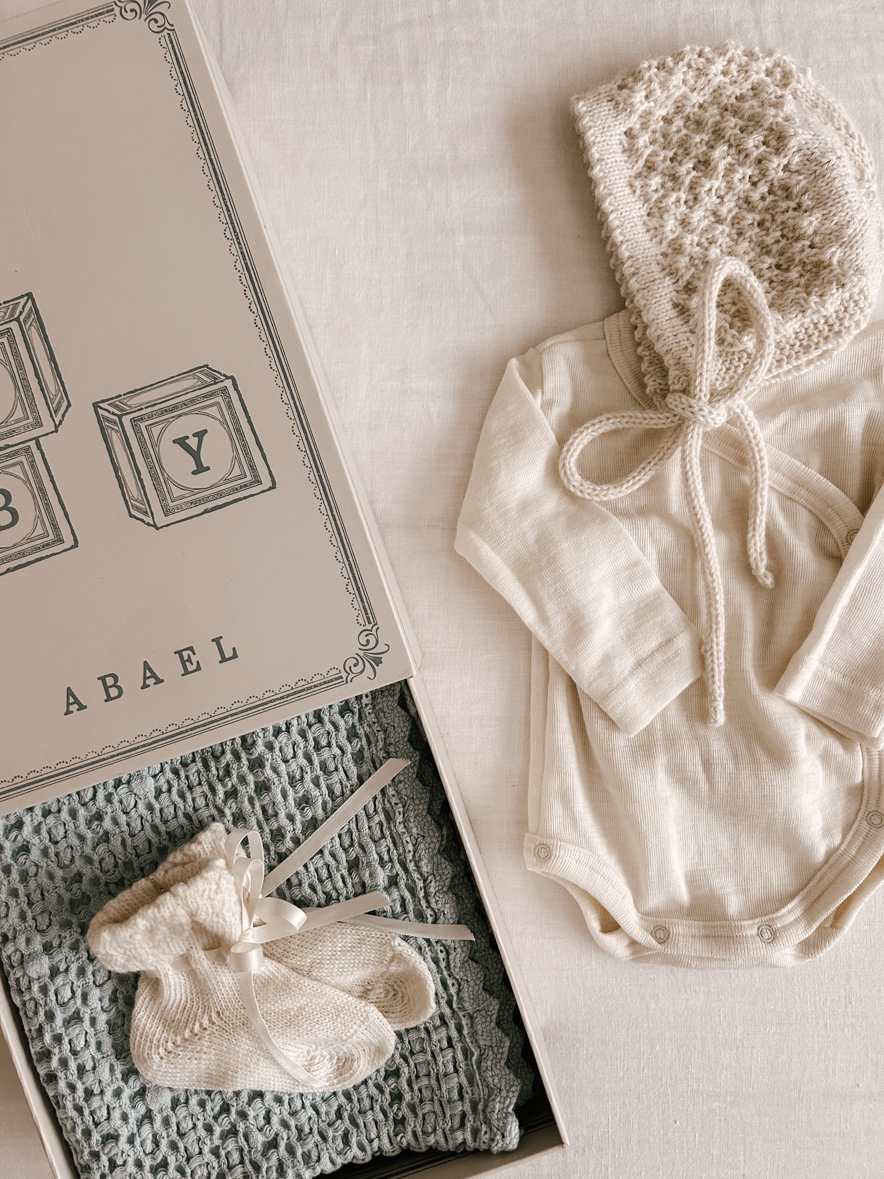 Mini Lila Organic Merino Wool & Silk Crossover Bodysuit